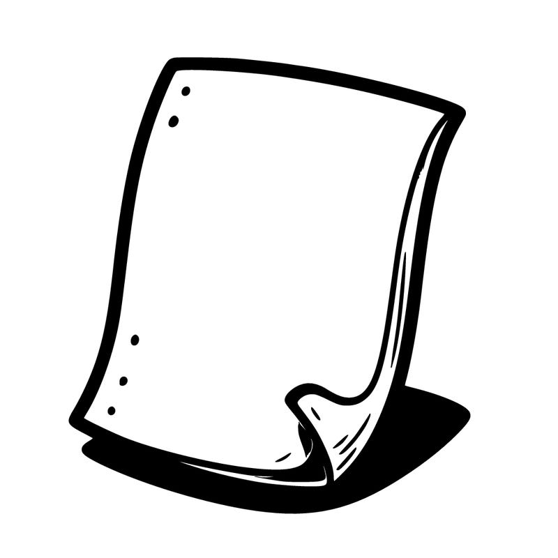 just a blank white paper, please.