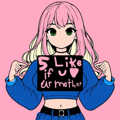 girl holding a blank sign in a long sleeve crop top