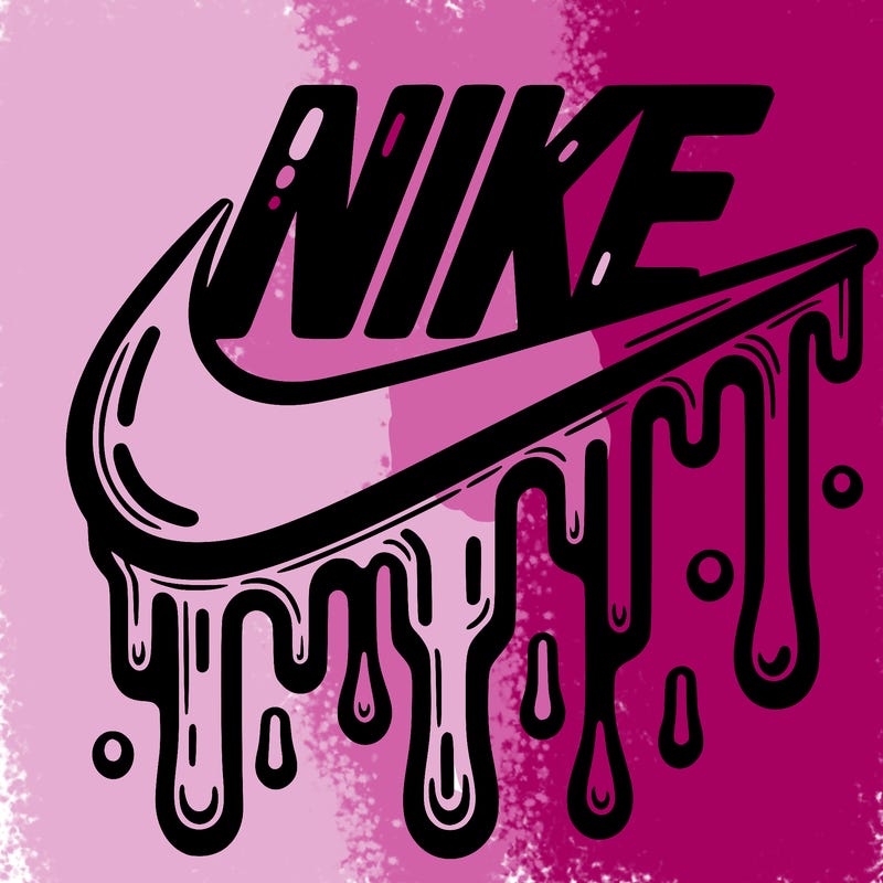 dripping nike logo