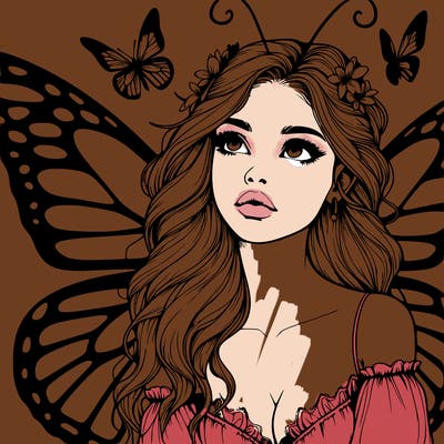 butterfly fairy realistic girl