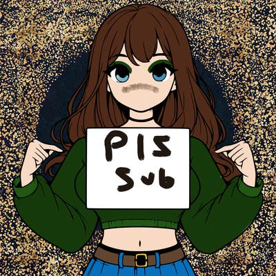 girl holding a blank sign in a long sleeve crop top