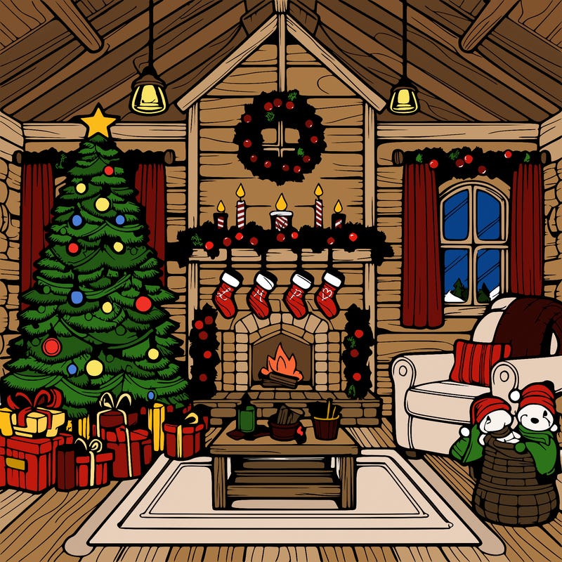 christmas house interior