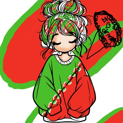 girl with baggy sweatshirt and messy bun