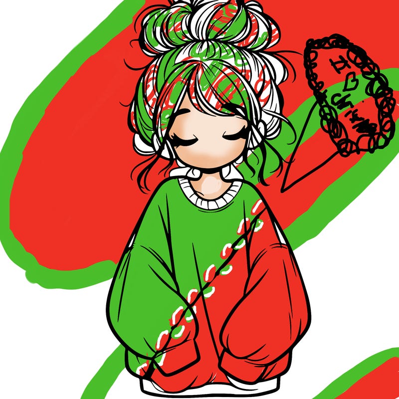 girl with baggy sweatshirt and messy bun