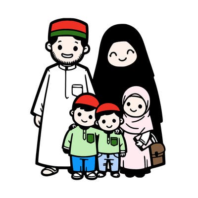 islam kids with parents