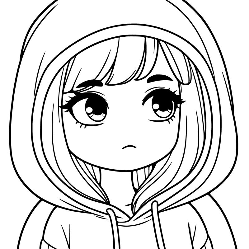 girl in a hoodie