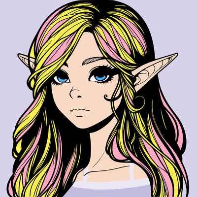 elf girl realistic dark fantasy
