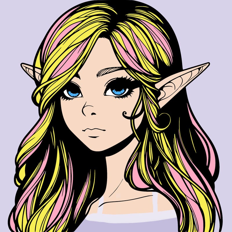 elf girl realistic dark fantasy