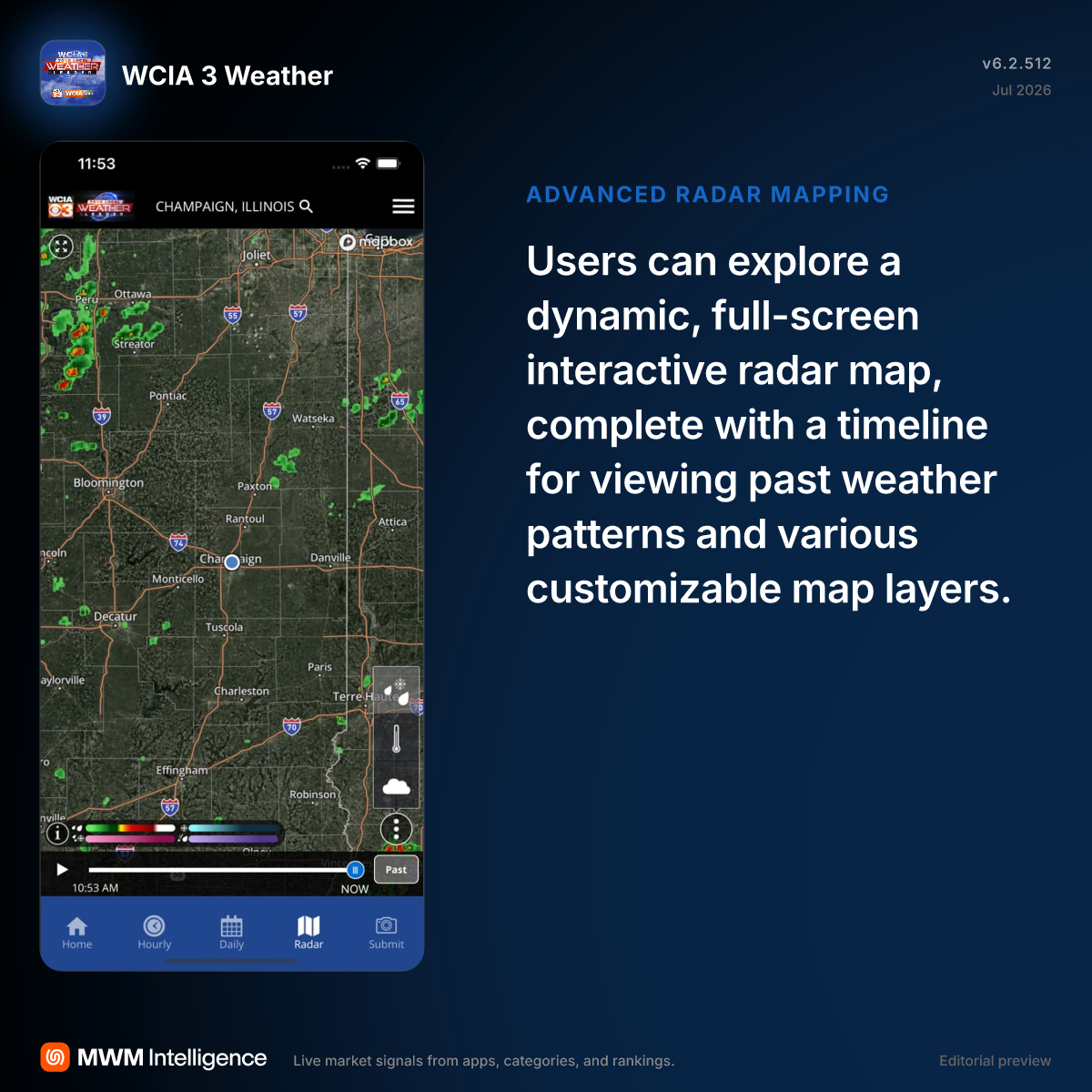 WCIA 3 Weather - Weather App | MWM