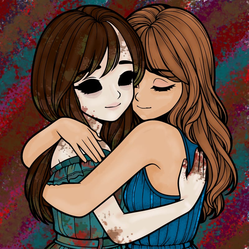 realistic girls hugging