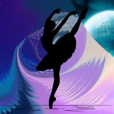 a ballerina in motion.