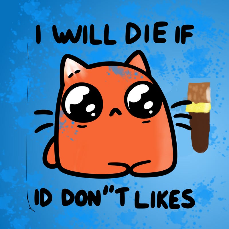 a cat that will die if we don’t get 10 likes