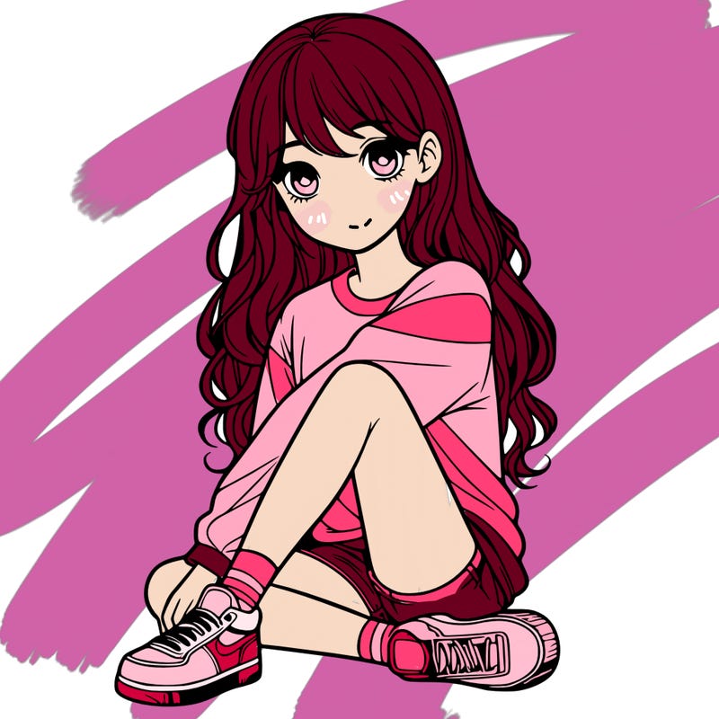 girl sitting realistic