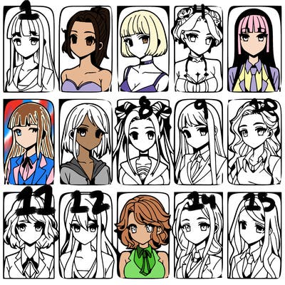 girls that look diffrent anime