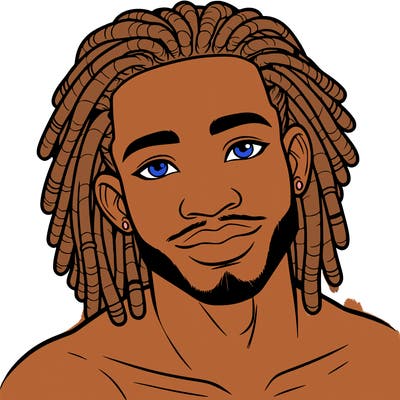 beautiful african american man with dreads