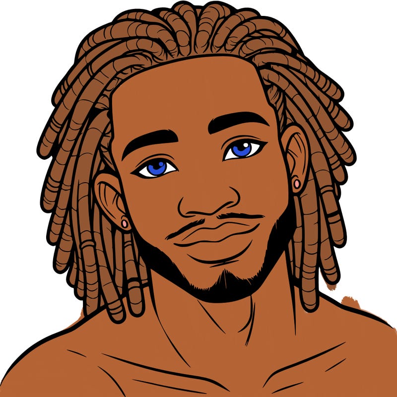 beautiful african american man with dreads