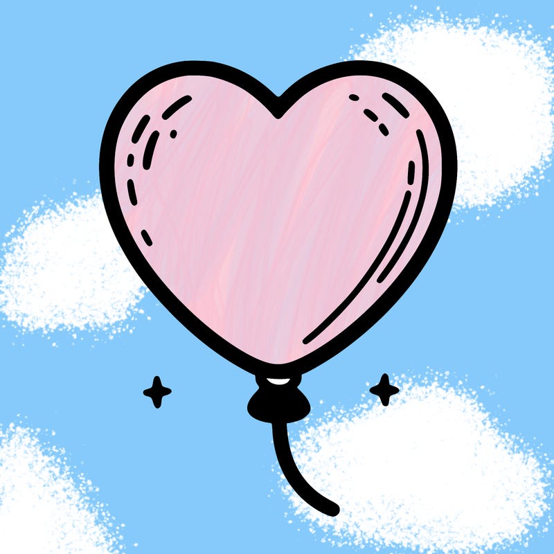 a heart shape balloon