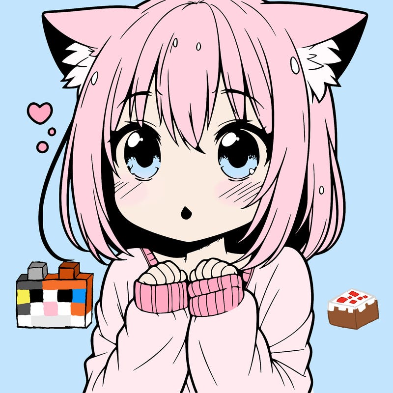 shy anime catgirl