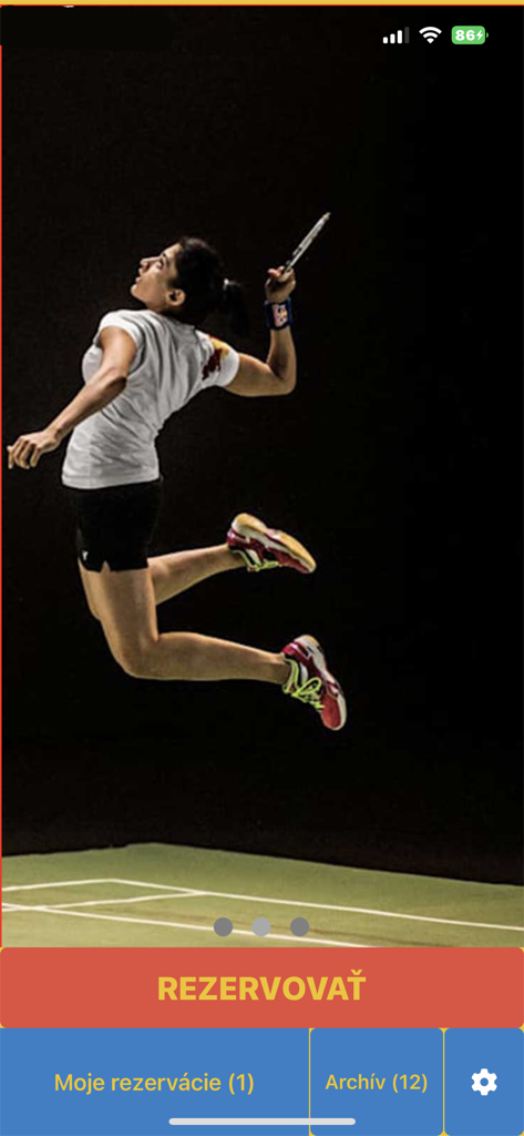 247sport - Badminton facility reservation screen on 247sport app