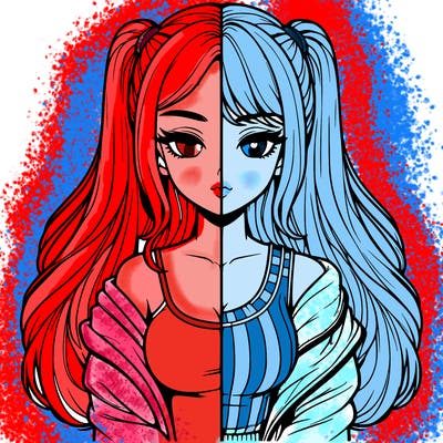 realistic girl split