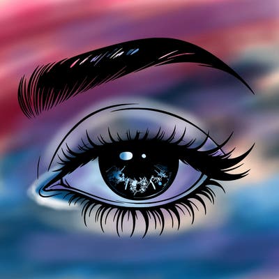 eye closed realistic