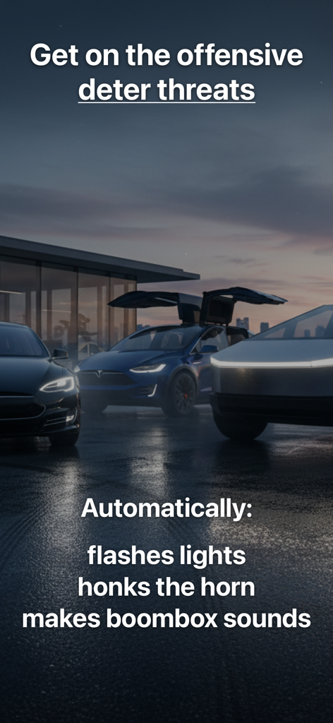 Sentry Pro—For your Tesla - Tesla vehicles with automatic security deterrence features including lights and horn