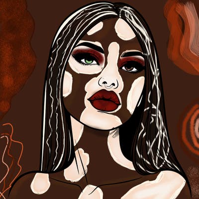 realistic woman with full lips