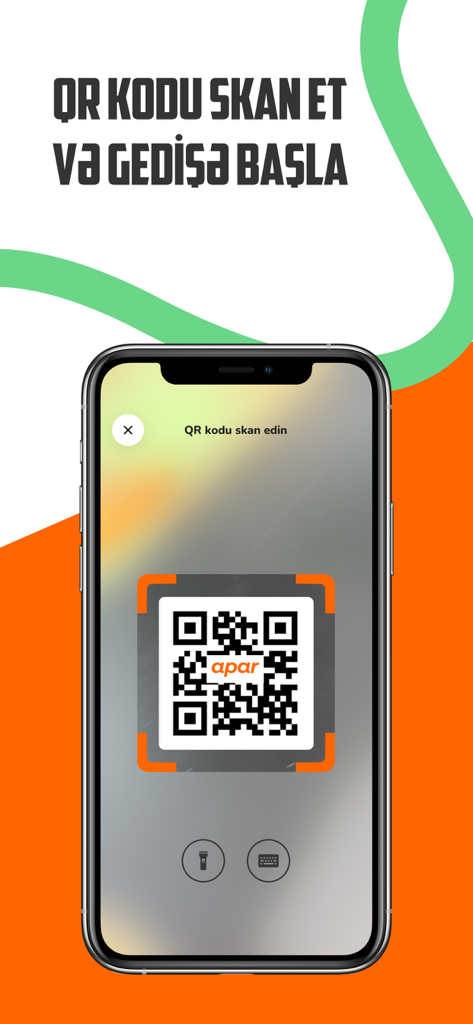Apar - Eco-Transport Solution - Apar app interface showing a QR code scanner to start a ride