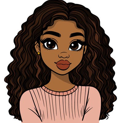 pretty young black girl- detailed