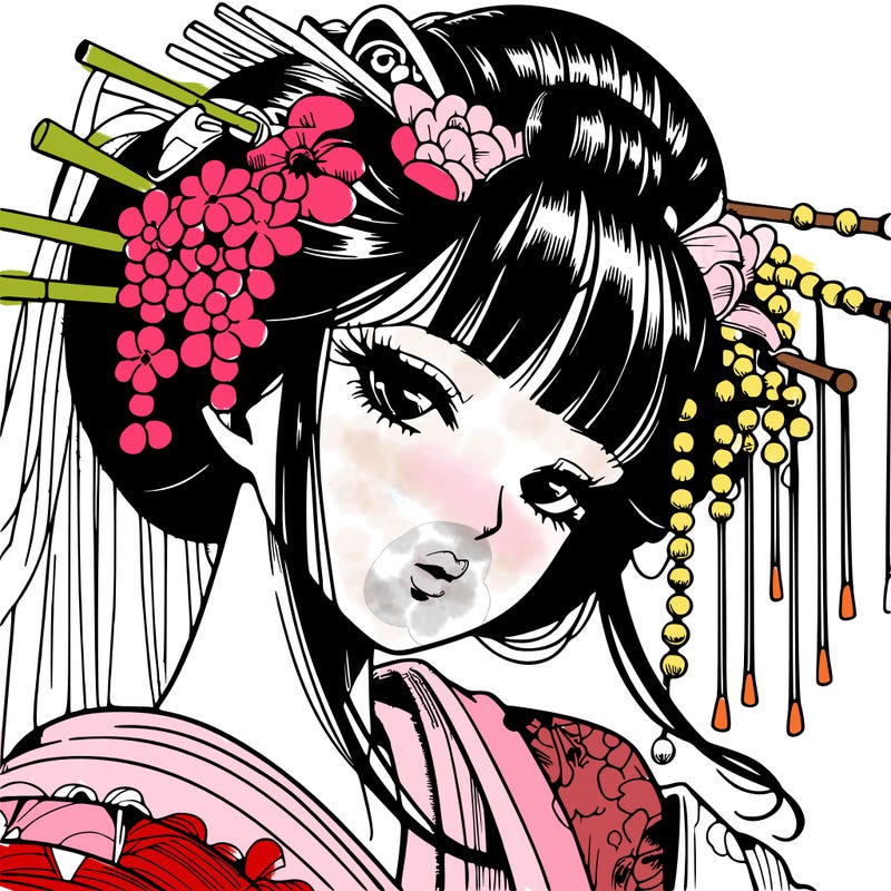 manga geisha detail