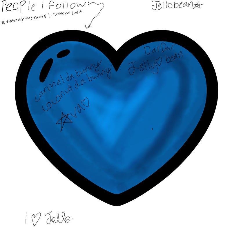 a blank heart