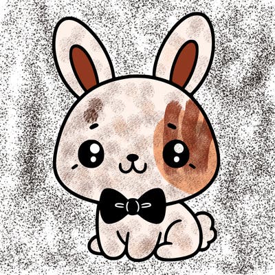 cute bunny with a bowtie