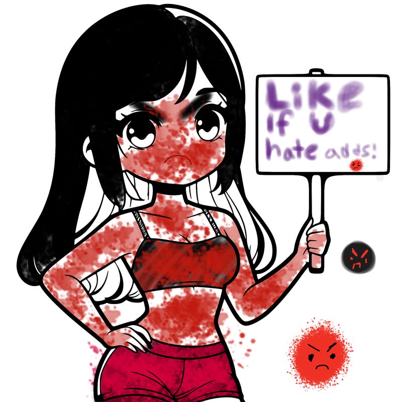 girl in a cute crop top holding a blank sign