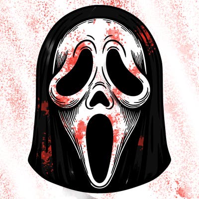 detailed ghostface mask
