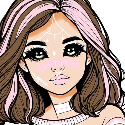 realistic girl whith cute eyes