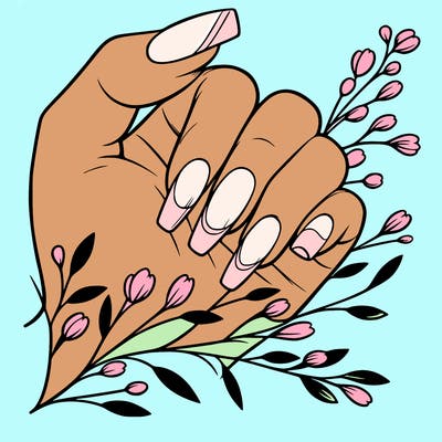 nails with french tip