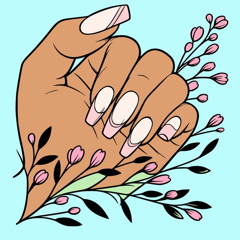 nails with french tip