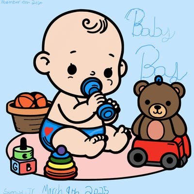 baby playing with toys