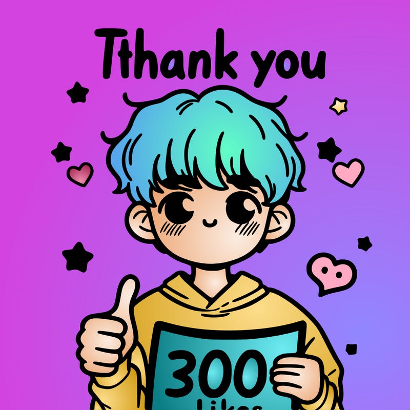 thank you for 300 likes