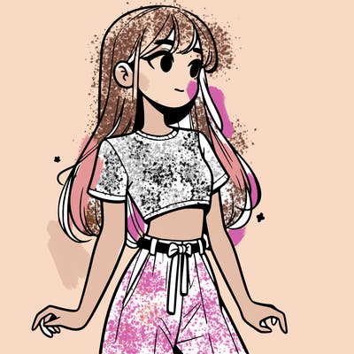 girl in a cute crop top