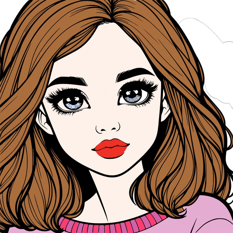 realistic girl whith cute eyes