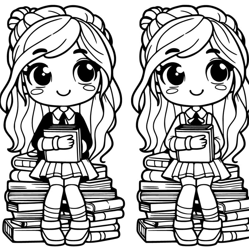 girl with books