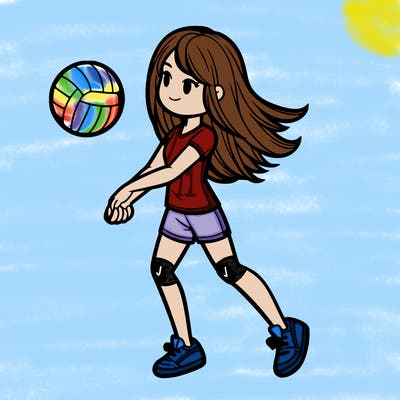 volleyball girl realistic