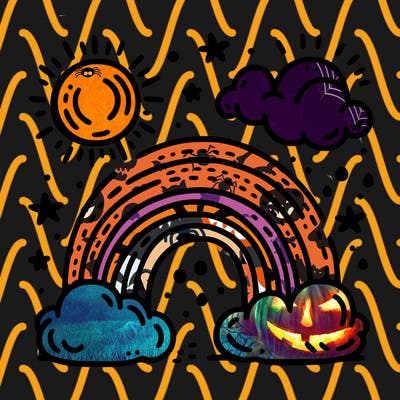 rainbow with the sun