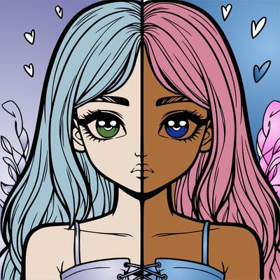 realistic girl split