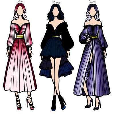 fashion models dresses