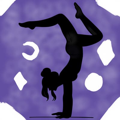 a woman doing a handstand