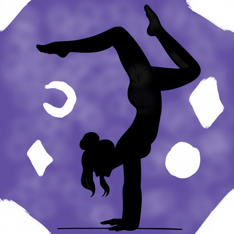 a woman doing a handstand