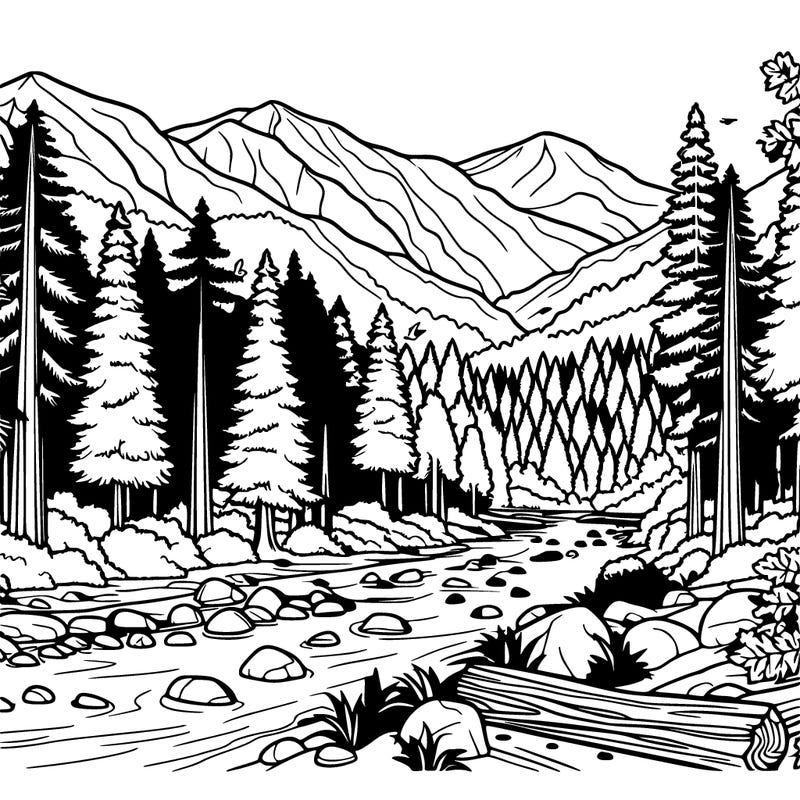 landscapes to color redwood forest