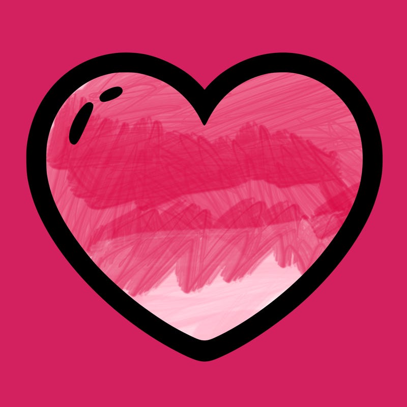a blank heart